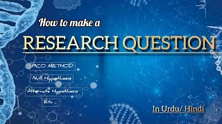Making A Research Question/Title | Simple Explained | In Urdu / Hindi