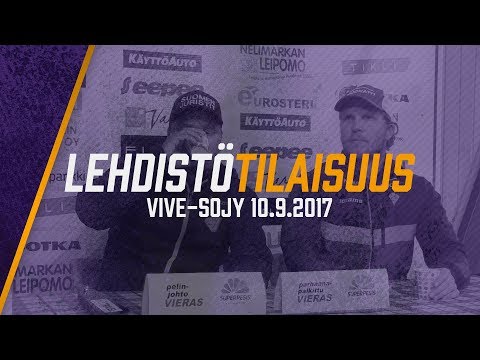 Lehdistötilaisuus: ViVe - SoJy 10.9.2017
