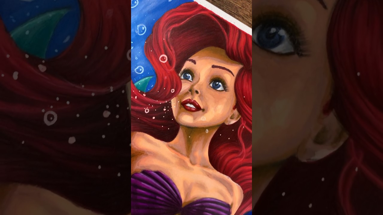Drawing Ariel From Disney’s The Little Mermaid
