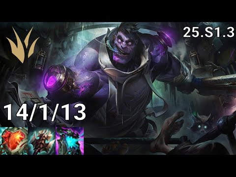 Dr. Mundo Jungle vs Ivern - EUW Master | Patch 25.S1.3