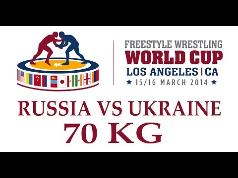 Russia vs. Ukraine - 70kg Tsabolov vs Kvyatkovskyy - 2014 Freestyle Wrestling World Cup