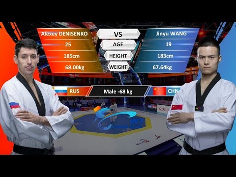 M-68kg| Jinyu Wang (CHN) VS Alexey Denisenko (RUS) | 2017-2018 Season WT Grand Slam Finals