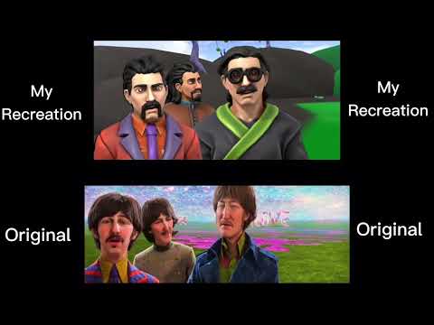 Original yellow, submarine 3-D ending VS My Recreation (not the best)