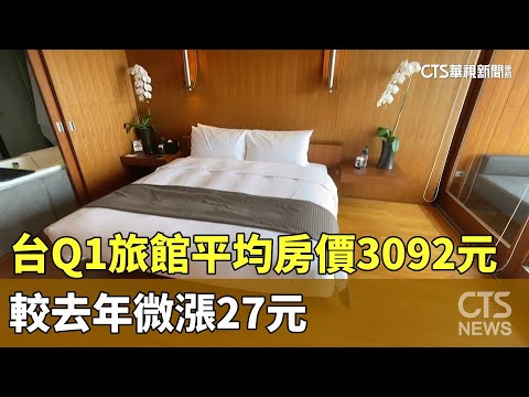 台Q1旅館平均房價3092元　較去年微漲27元