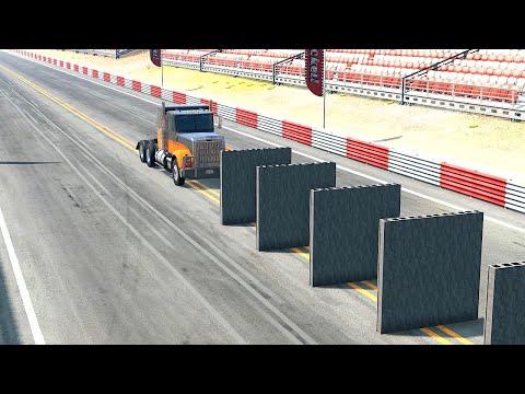 Cars vs Brick Wall – BeamNG