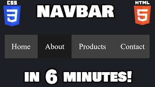 How to create a CSS navigation bar in 6 minutes! 🧭