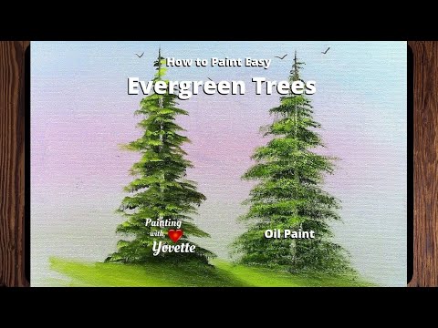 How to Paint EASY EVERGREEN TREES // Step by Step // With Yovette