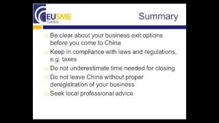 preview picture of video 'EU SME Centre Webinar - How to wisely pull your business out of China'