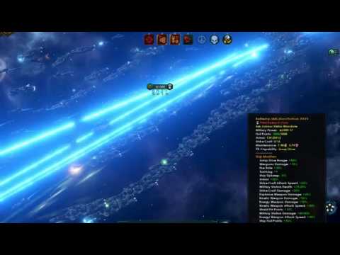 Stellaris Battle for Grokkan System (215k vs 135k + 150k)
