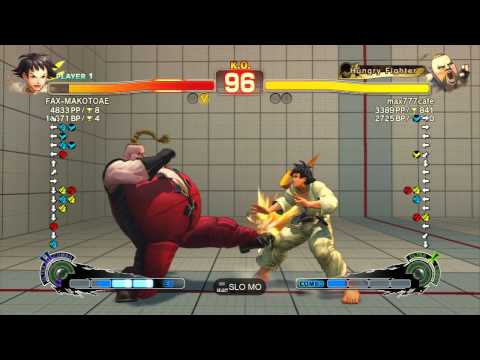 SSF4 AE: FAXgimoto (Makoto) vs max777cafe (Rufus) - Ranked Match (720p HD)