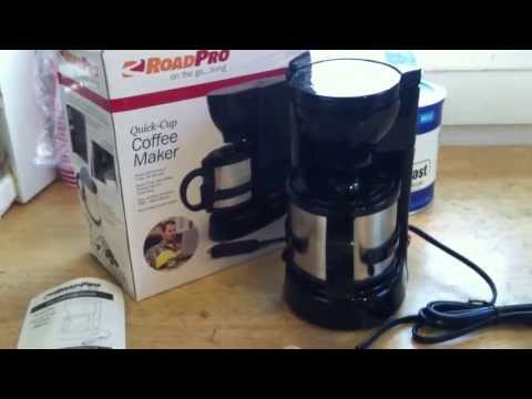 Roadpro 12v Coffeemaker on a solar power setup - micro-coffee pot
