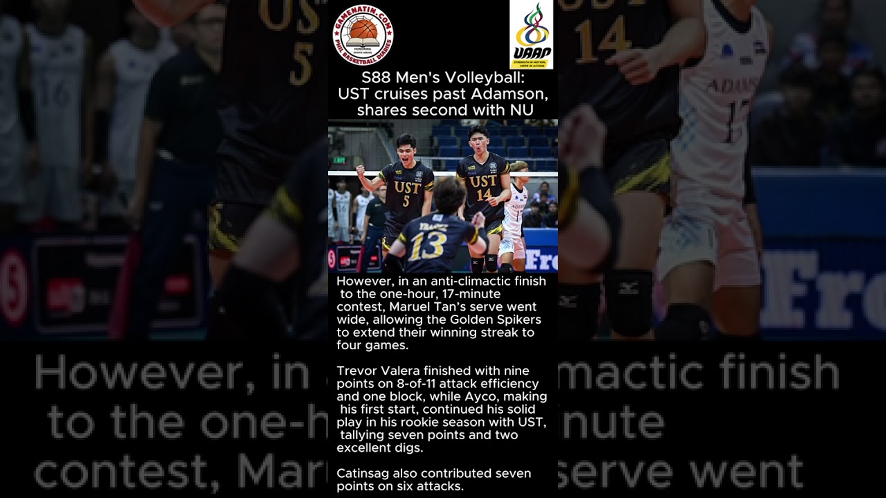UAAP Men's Volleyball: UST routs Adamson