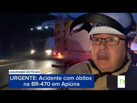 Grave acidente na BR-470 em Apiúna - 25/07/2025 - Portal Aquidabã Notícias