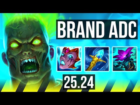 BRAND & Maokai vs YUNARA & Pyke (ADC) | Good KDA: 9/1/10 | KR Master | 25.24