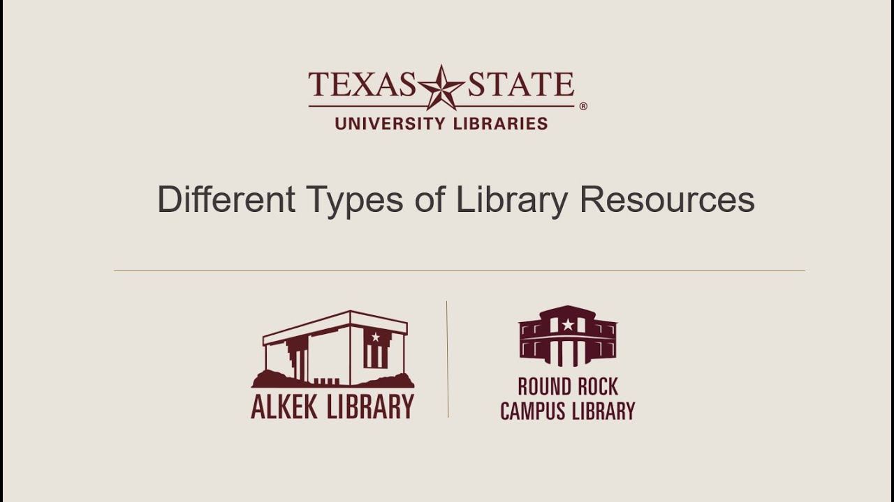 Different Types of Library Resources