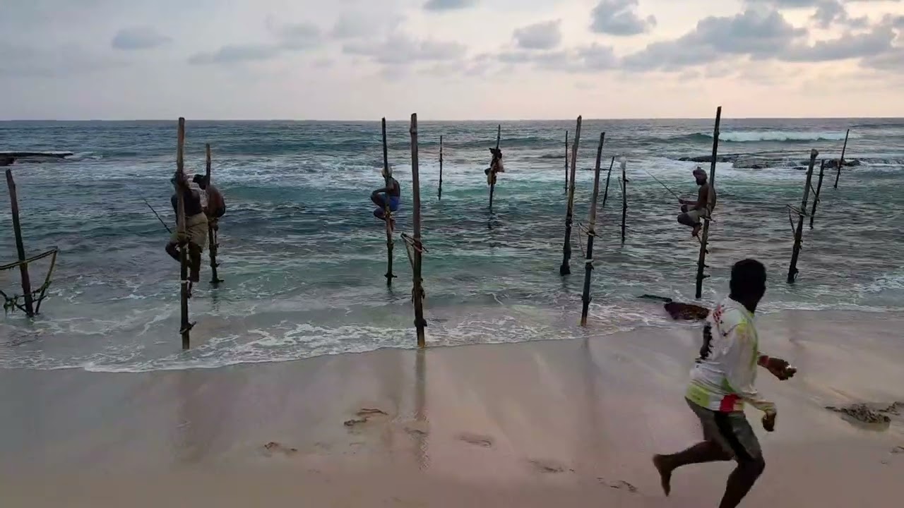 Watch Stilt Fisherman at Bentota coast.