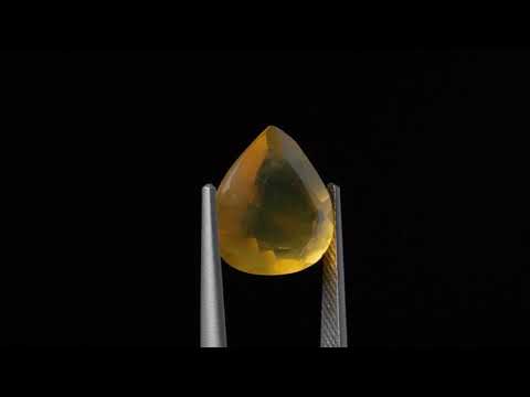 Натуральний жовтий Опал груша 13.0x12.1мм 4.57ct видео