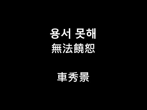 [中韓歌詞]車秀景-용서 못해 無法饒恕