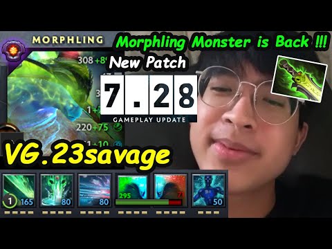 23savage Morphling Monster Is Back !!! Master tier 11K MMR Carry vs March Dota 2 7.28A pro gameplay