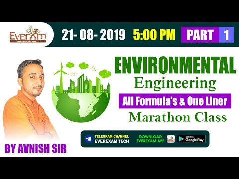 🔴 ENVIRONMENT | ALL FORMULA'S & ONE LINER by Avnish Sir | RRB JE CBT 2 | SSC JE #civil_engineering Video