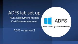ADFS Deployment methods | Certificate Requirements for ADFS Installation | ADFS - Session 2