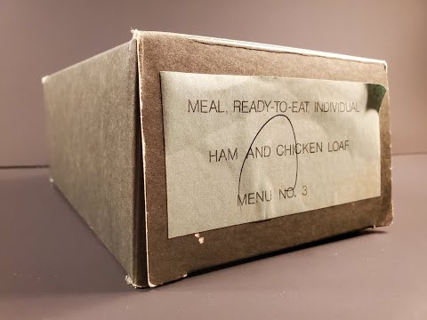 1974 MRE Prototype Ham Loaf Preserved Meal Ready to Eat Tasting Test
