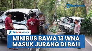 Penampakan Minibus Ringsek di Jurang Bali, 5 WNA Tewas, 8 Terluka Parah