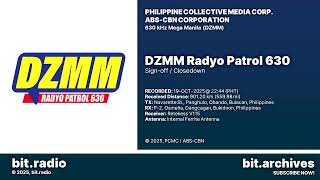 DZMM Radyo Patrol 630 - Sign-off / Closedown [19-OCT-2025]