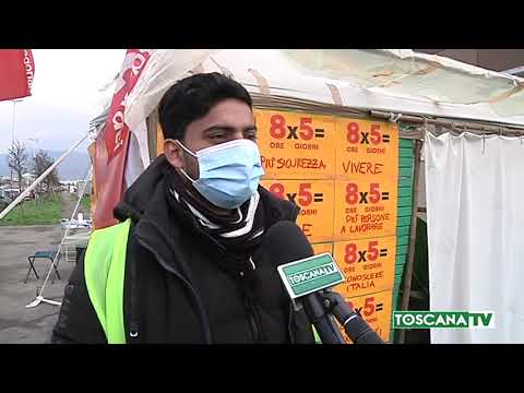 2021-02-19 PRATO - VERTENZA TEXPRINT, CONTINUA SCIOPERO DI SICOBAS