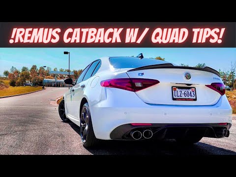 Alfa Romeo Giulia Remus Catback Exhaust with Quad Tips! (Detailed) - in 4K