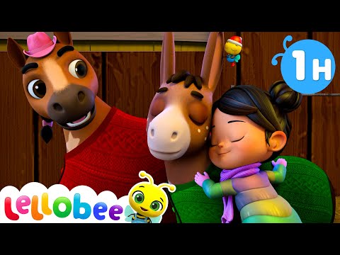 Little Donkey Silent Night 🌻Lellobee City Farm - Kids Playhouse Song Mix