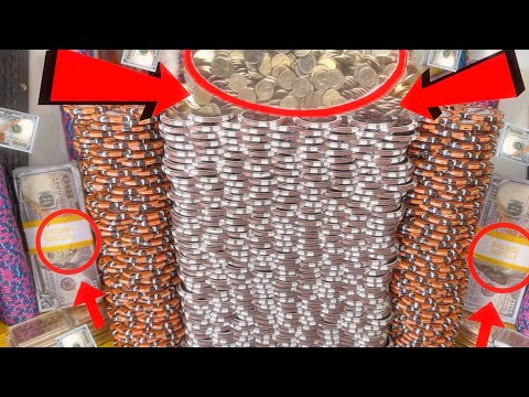 WORLD’S LARGEST POKER CHIP CASTLE CRASHES! $20M BUY IN! High-Limit Coin Pusher MEGA JACKPOT!!!