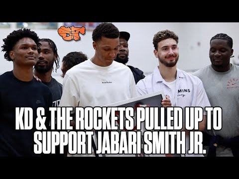 KD & The ROCKETS Pulled Up to See JABARI SMITH JR. GET HIS HS JERSEY RETIRED !!!