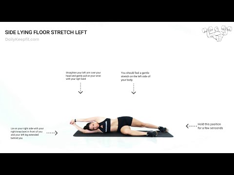 How To Do Side Lying Floor Stretch Left Correctly | Dailykeepfit | home workout