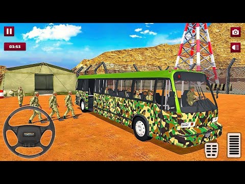 US Army Military Bus Driving Offroad  - Military Transport Squads -  Android GamePlay #mobilegame