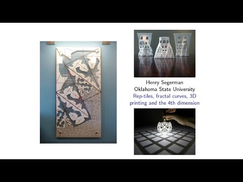 Rep-tiles, fractal curves, 3D printing and the 4th dimension