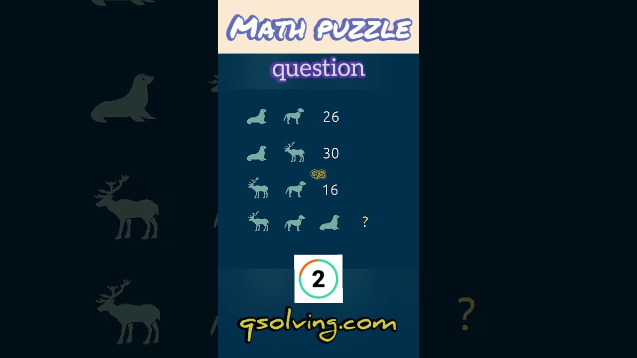 math animal counting hard puzzle Q Solving #riddles #puzzle #math #tricks #viral