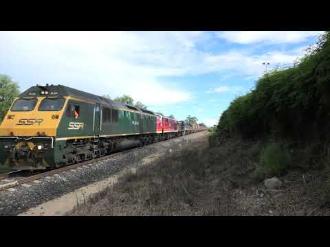 SSR RL304 + 42103 + 48S35 + 1202 works a down empty grain train north of Aberdeen 20/2/21.