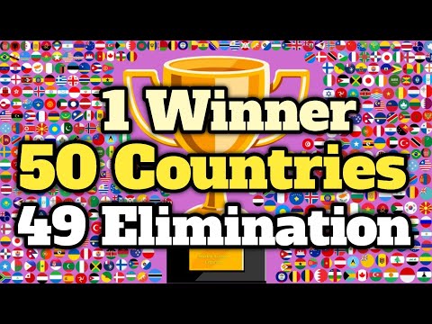 50 Countries & 49 Times Elimination Marble Race Tournament in Algodoo / Marble Race Tournament