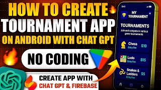 Create Tournament App using ChatGPT & Firebase | Admin + User Dashboard