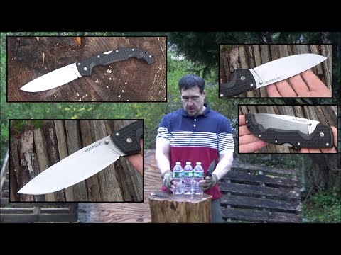 Cold Steel Voyager XL Drop Point ($68) Slays Bottles- 5.5 Inch Blade Folding Knife