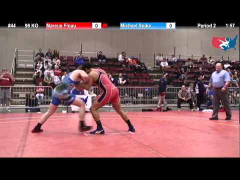 FILAJRGR: 96 KG: Marcus Finau (NYAC) vs. Michael Sojka (Cardina WC)