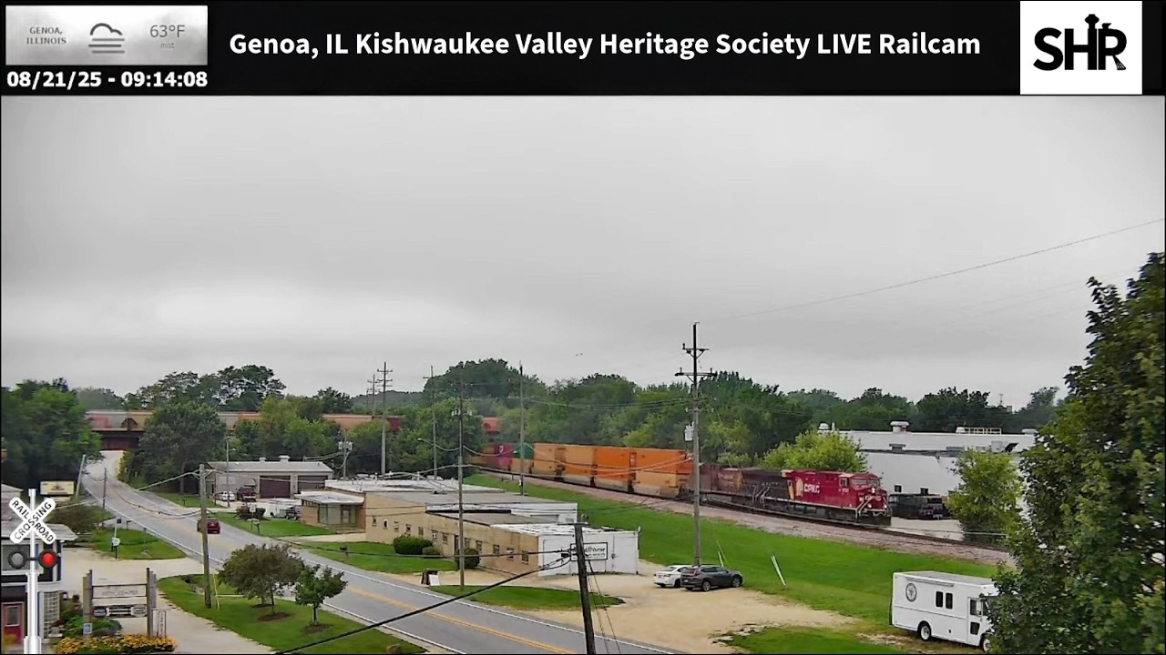 Live webcam view of Genoa Kishwaukee Valley Heritage Railcam