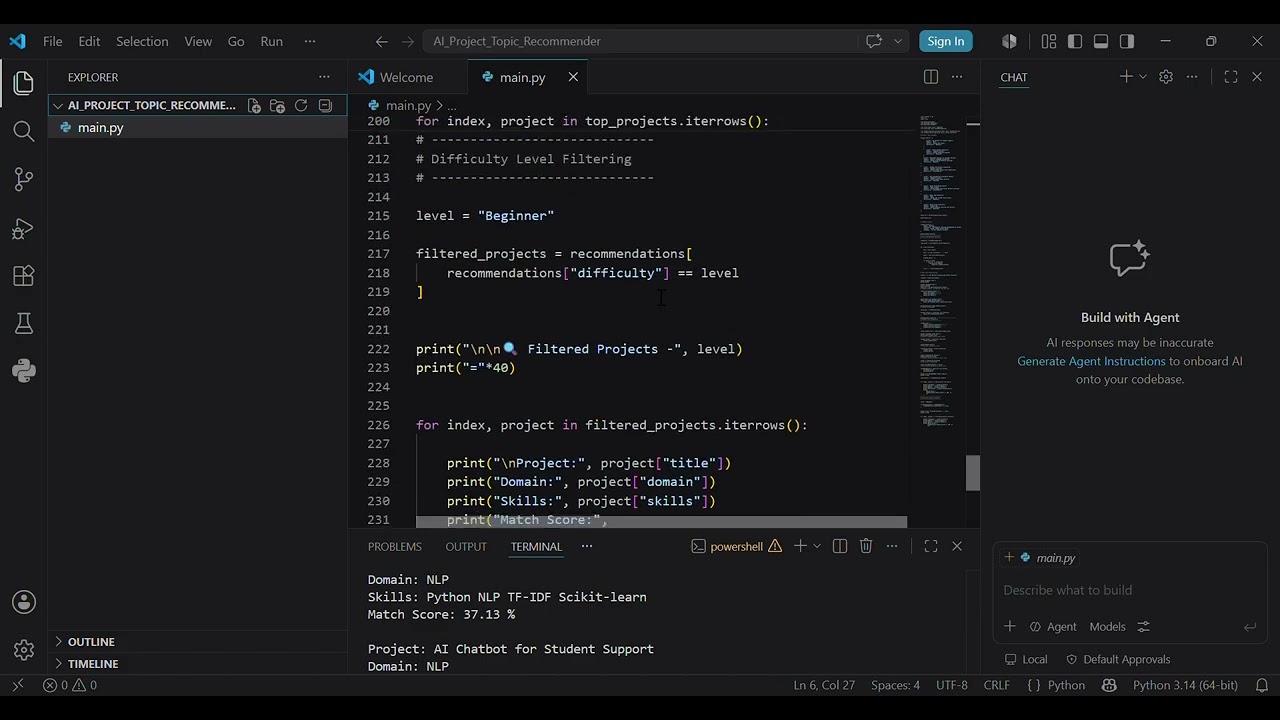 Task Submission - DAS003088 - Project Topic Recommender