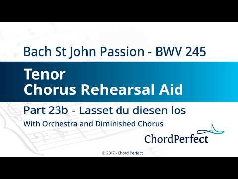Bach's St John Passion Part 23b - Lasset du diesen los - Tenor Chorus Rehearsal Aid