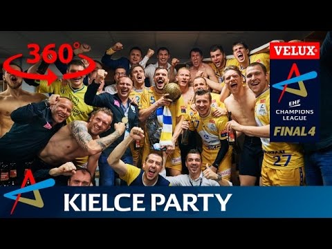 360° inside the Vive Kielce locker room party | VELUX EHF FINAL4 2016