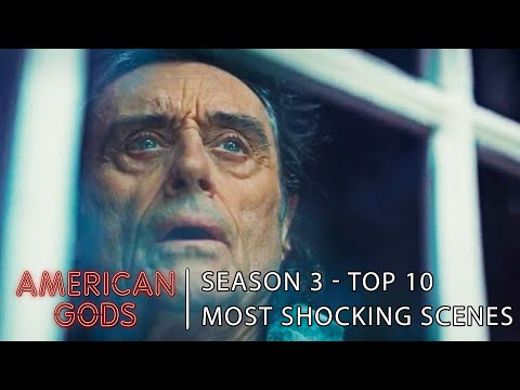 Top 10 Most Shocking Scenes | American Gods Best Scenes Season 3