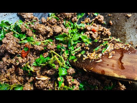 Pad Kra Pao Beef Recipe | Spicy Thai Holy Basil Beef | Thai Street Food at Home