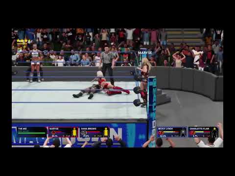 WWE 2k19 Maryse & Dana Brooke vs. Becky Lynch & Charlotte Flair SMACKDOWN