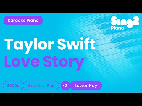 Taylor Swift - Love Story (Karaoke Piano) Lower Key